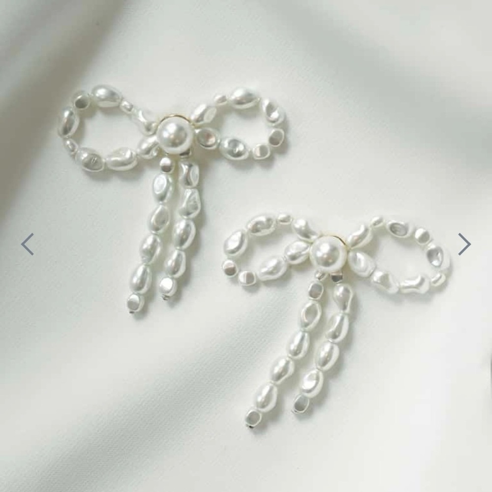 Jenny Yoo Pearl Bow Jewelry Set